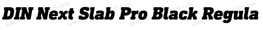DIN Next Slab Pro Black Regular字体转换